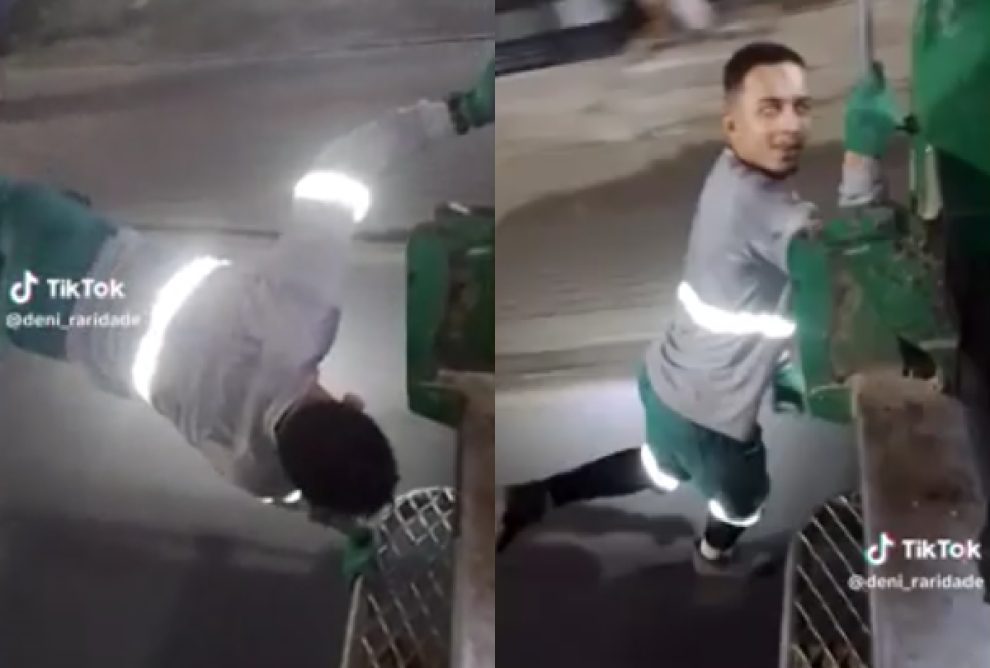 Gari é demitido por brincar e fazer dancinha em caminhão de coleta