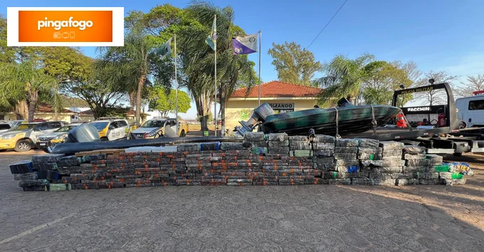 Paraná apreende 2 toneladas de maconha dentro de lanchas com destino a portos clandestinos