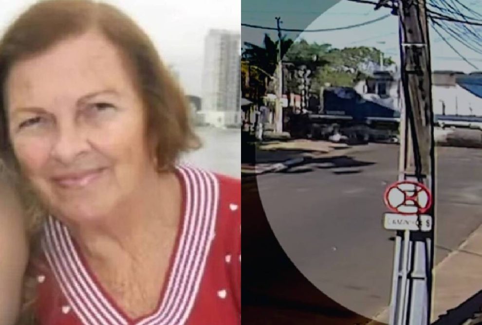 Vídeo mostra idosa sendo atropelada e arrastada por trem