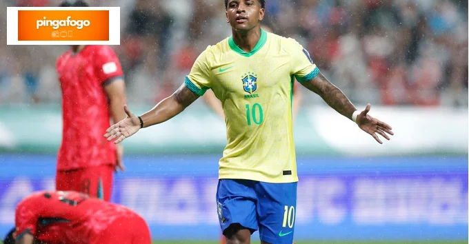 Com gols bonitos e grande atuação, Brasil goleia Coreia do Sul por 5 a 0